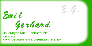 emil gerhard business card